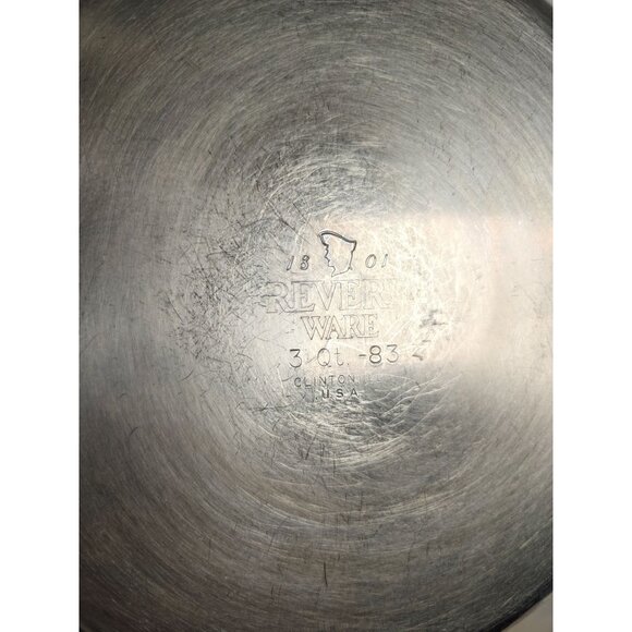 Revere Ware 3 Qt Stainless Steel Saucepan With Lid Steel Bottom Clinton IL - Picture 2 of 10